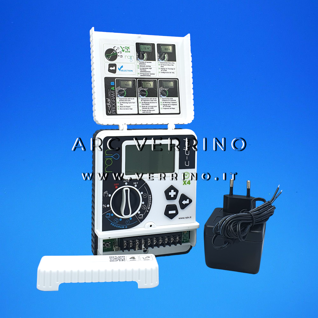 Centralina irrigazione Rain C-DIAL 24Vac - 4 zone | da interno