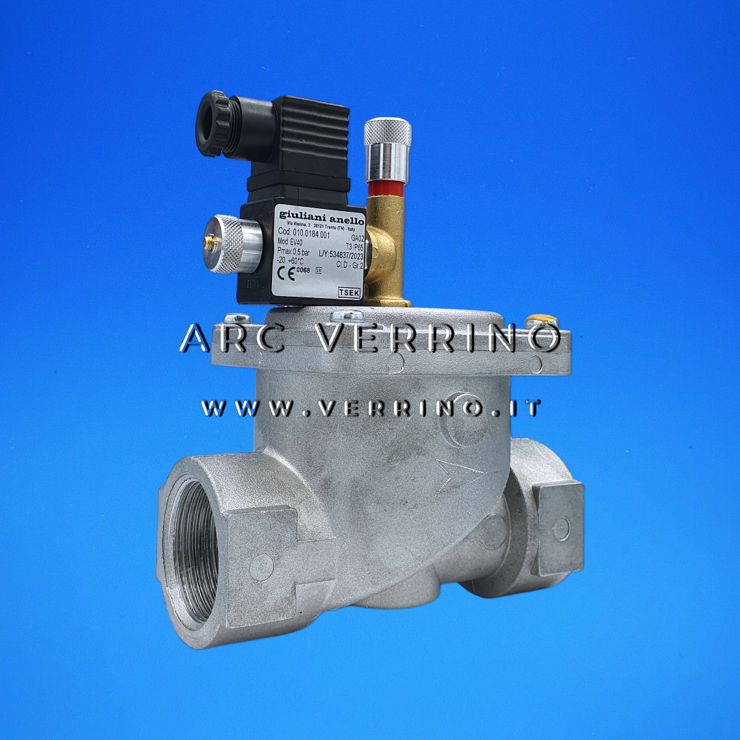 Elettrovalvola gas Giuliani Anello EV40 - 1 1/2 F | 010.0184.001 - a riarmo manuale_1
