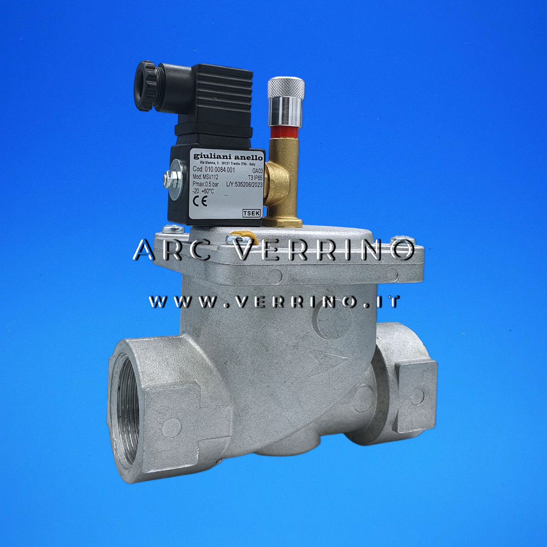 Elettrovalvola gas Giuliani Anello MSV112 - 11/2 F | 010.0084.001 - a riarmo manuale_1
