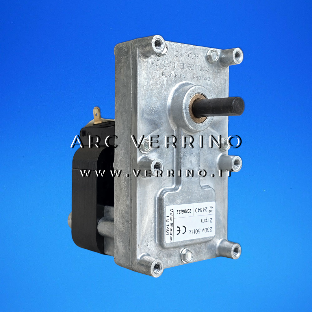 Motoriduttore Mellor FB 1401 - Ravelli 55586 | 2 rpm antiorario - albero 9,5 mm