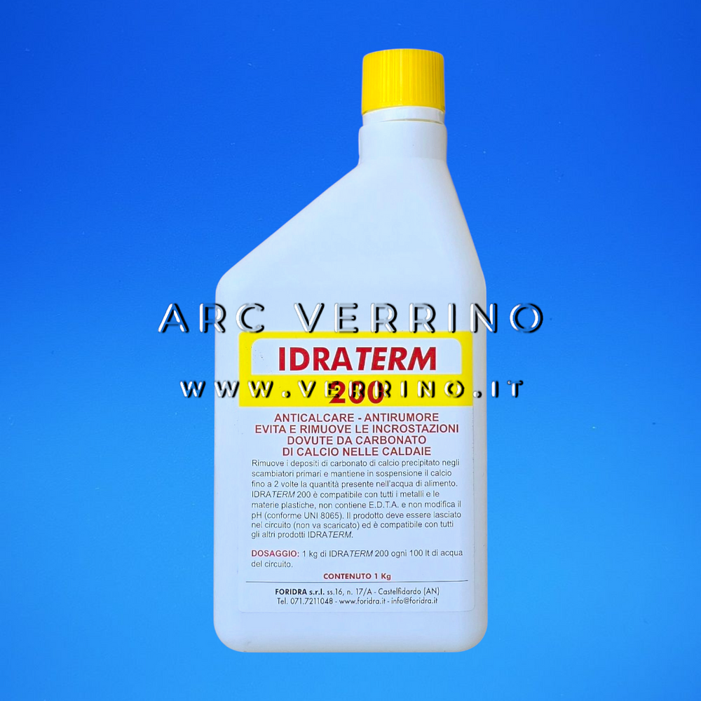 Anticalcare e antirumore Foridra IDRATERM 200 per impianti di riscaldamento e climatizzazione | Bottiglia 1 Kg