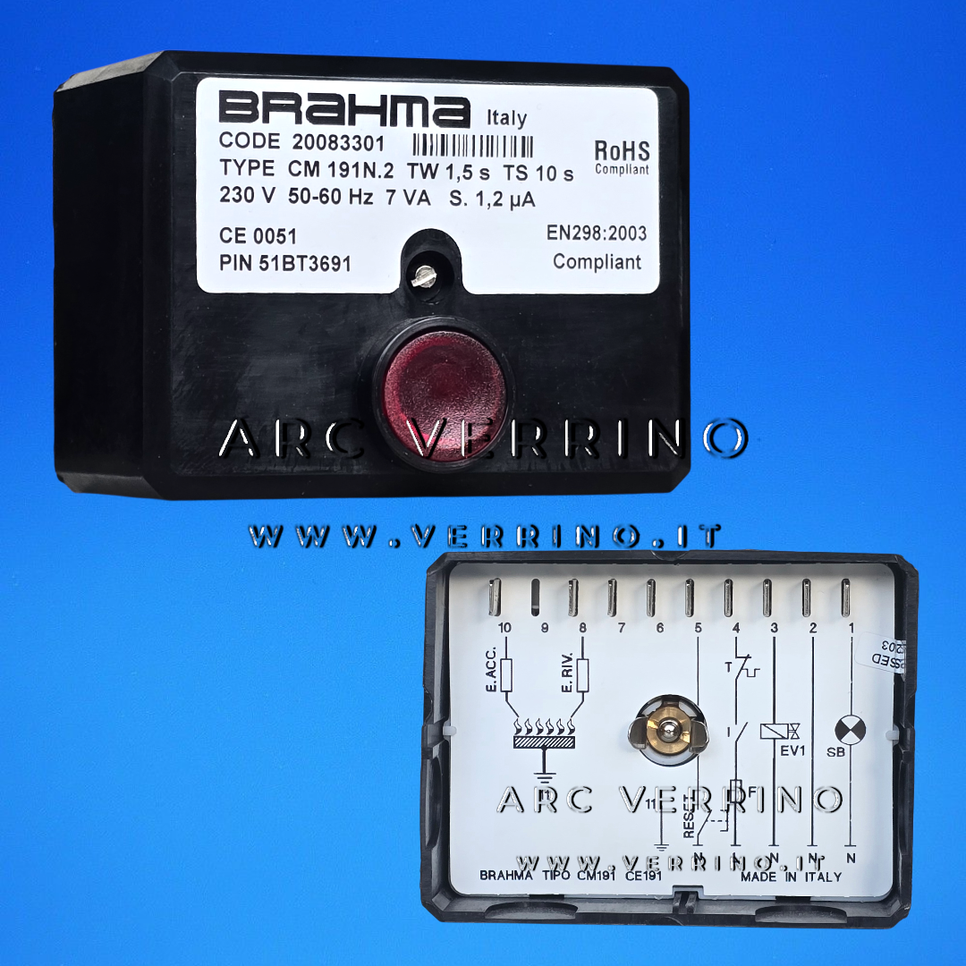 Apparecchiatura di sicurezza Brahma CM 191N.2 - 20083301 | TV= 1,5s TS= 10s
