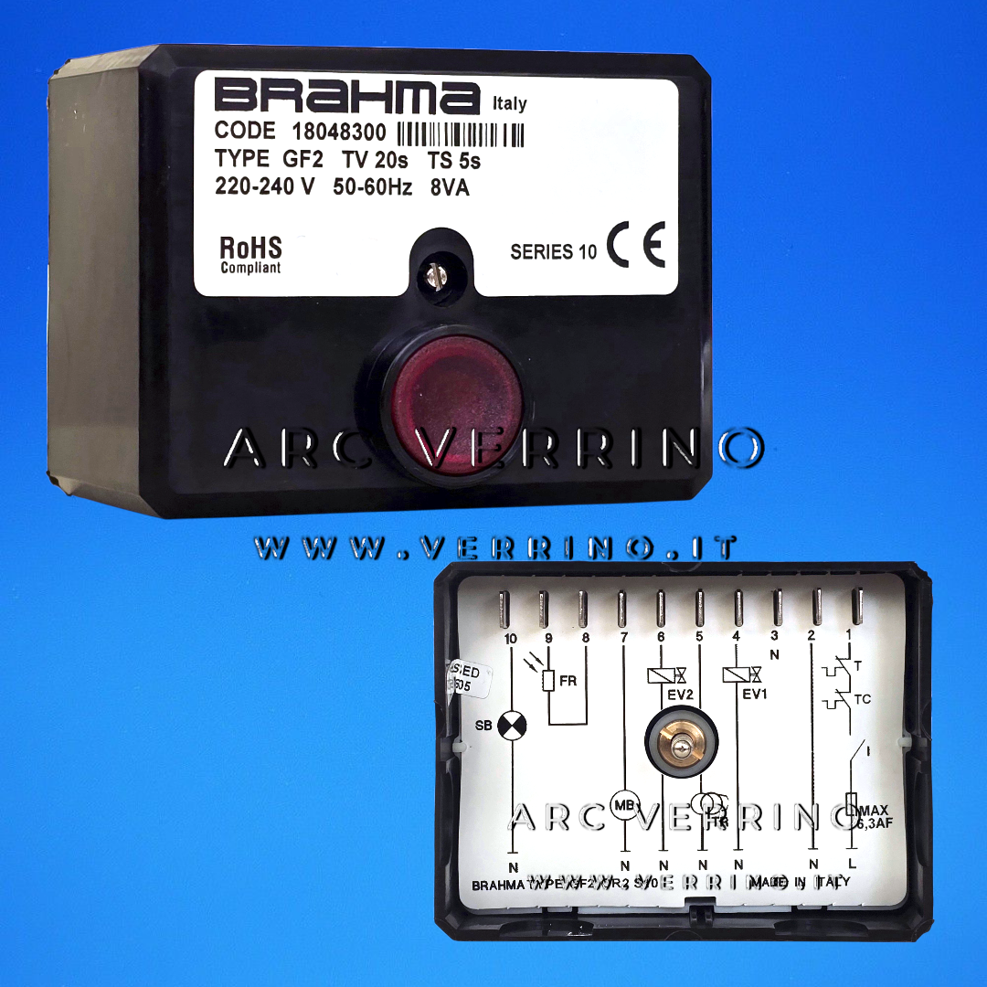 Apparecchiatura di sicurezza Brahma GF2 - 18048300 | TV= 20s TS= 5s - ARC VERRINO