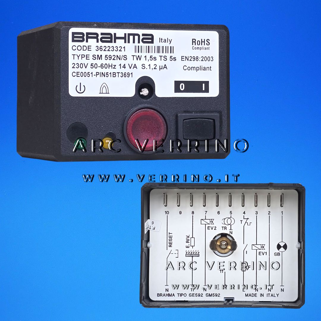 Apparecchiatura di sicurezza Brahma SM 592N/S - 36223321 | TV= 1,5s TS= 5s