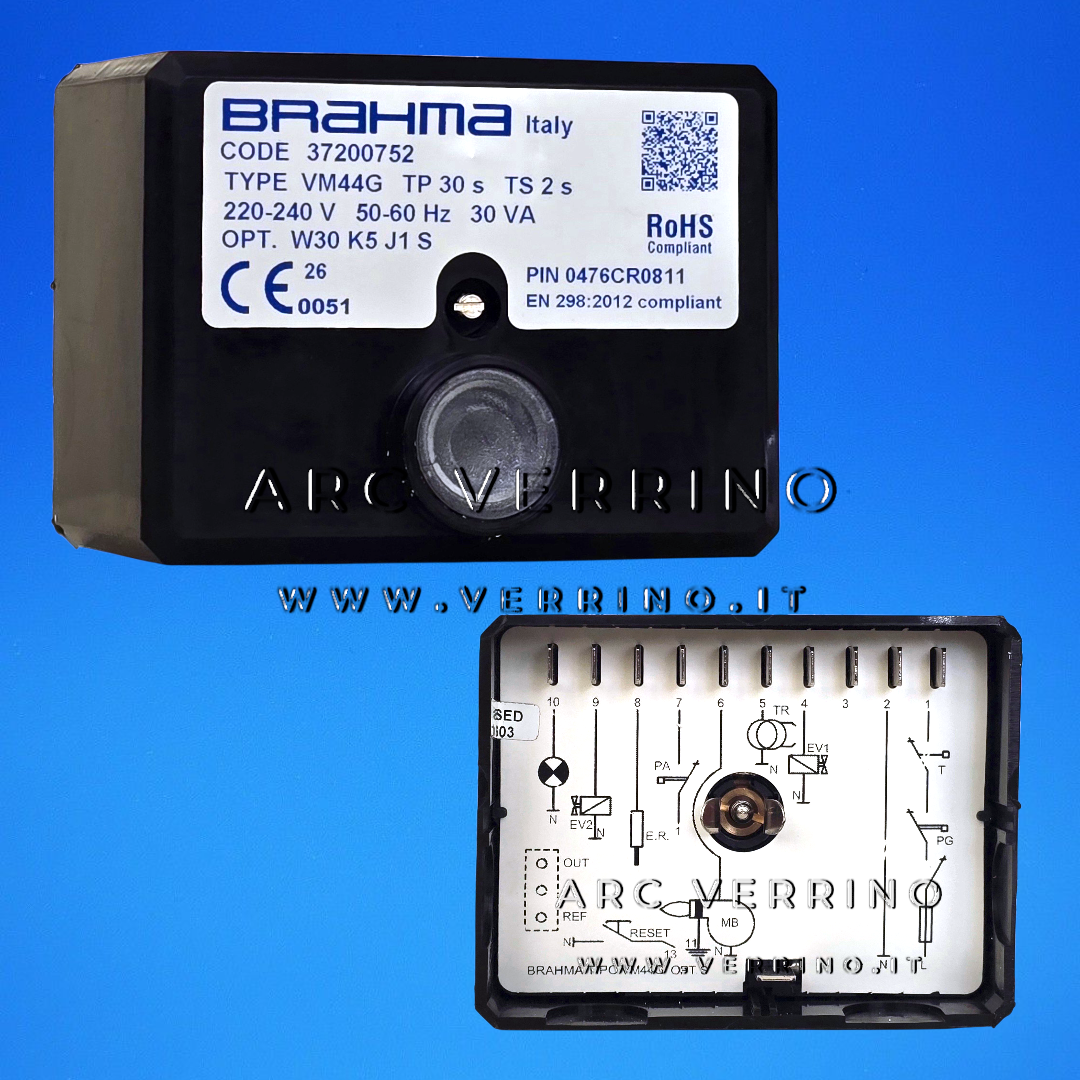 Apparecchiatura di sicurezza Brahma VM44G - 37200752 | TV= 30s TS= 2s - ARC VERRINO