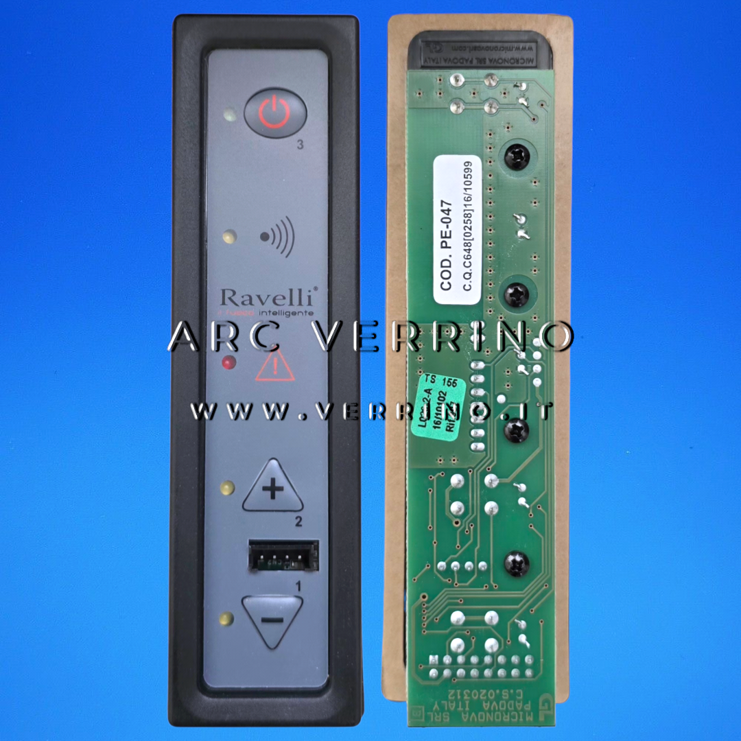 Console di emergenza Ravelli C10-55-001N - RICAMBIO ORIGINALE Pannello comandi Micronova L026-2-A | per stufa a pellet - ARC VERRINO ROMA E ITALIA