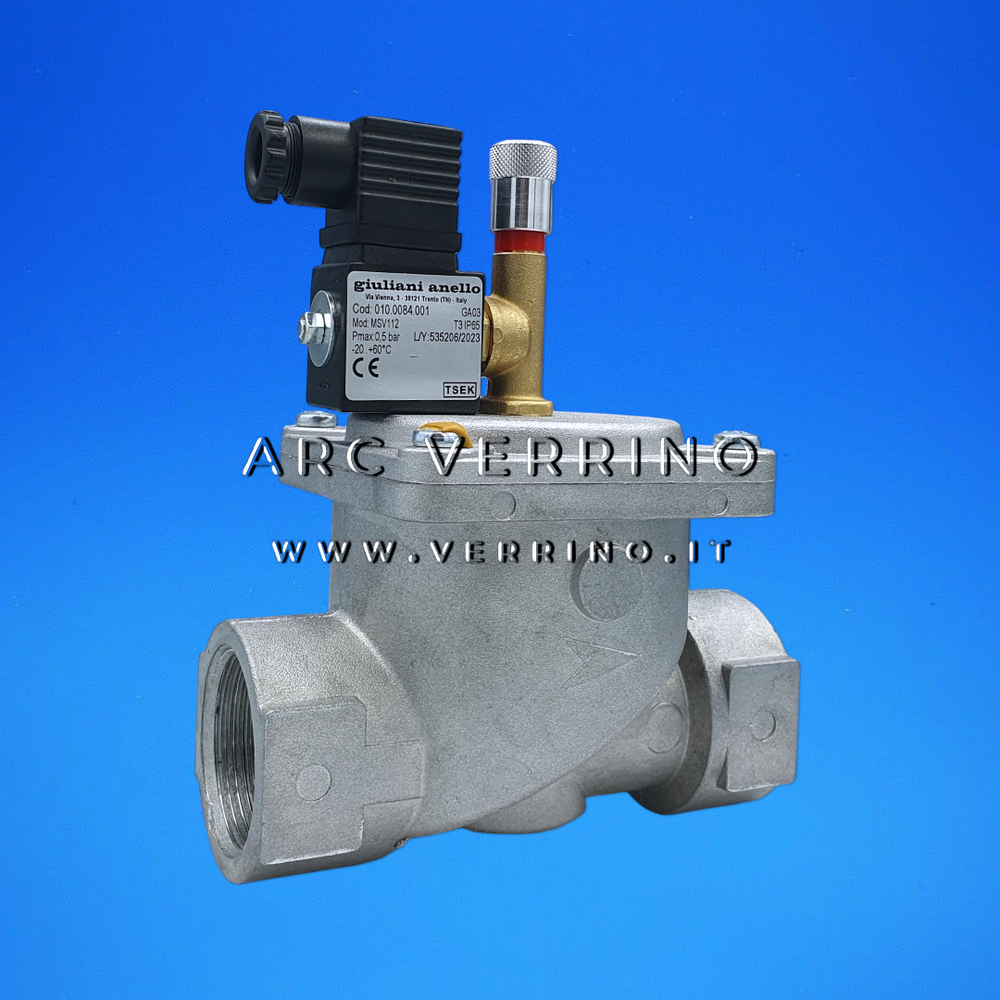 
                  
                     Elettrovalvola gas Giuliani Anello MSV112 - 11/2 F | 010.0084.001 - a riarmo manuale_1
                  
                