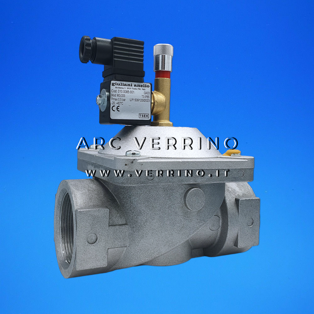 
                  
                     Elettrovalvola gas Giuliani Anello MSV200 - 2 F | 010.0085.001 - a riarmo manuale_1
                  
                