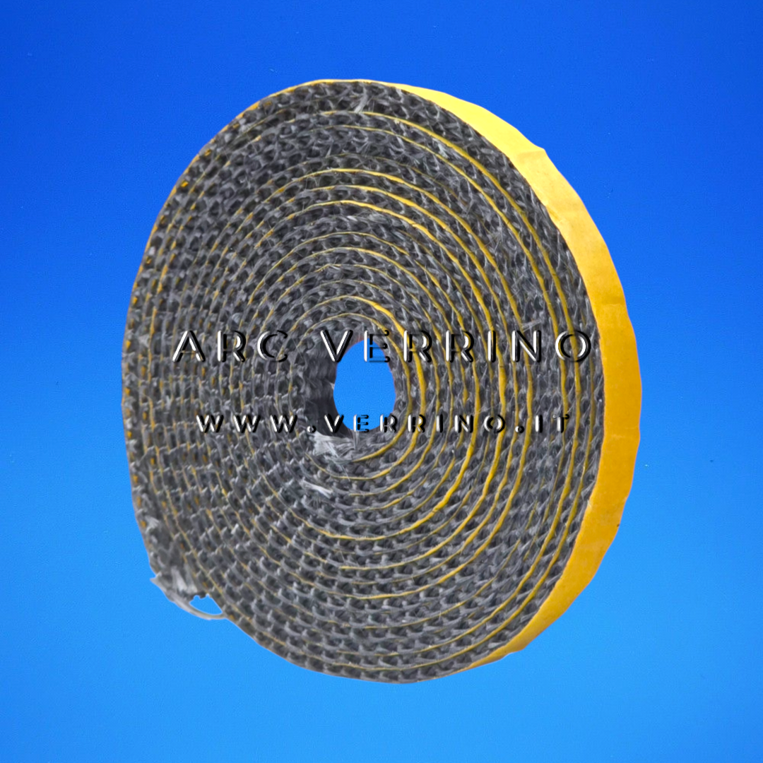 Guarnizione piatta 10x2 mm ARC VERRINO 44050010 in fibra di vetro Tricotex - Confezione 2,5 metri | per vetro stufa a pellet - RICAMBI ORIGINALI PER CALDAIE E STUFE A ELLET A ROMA