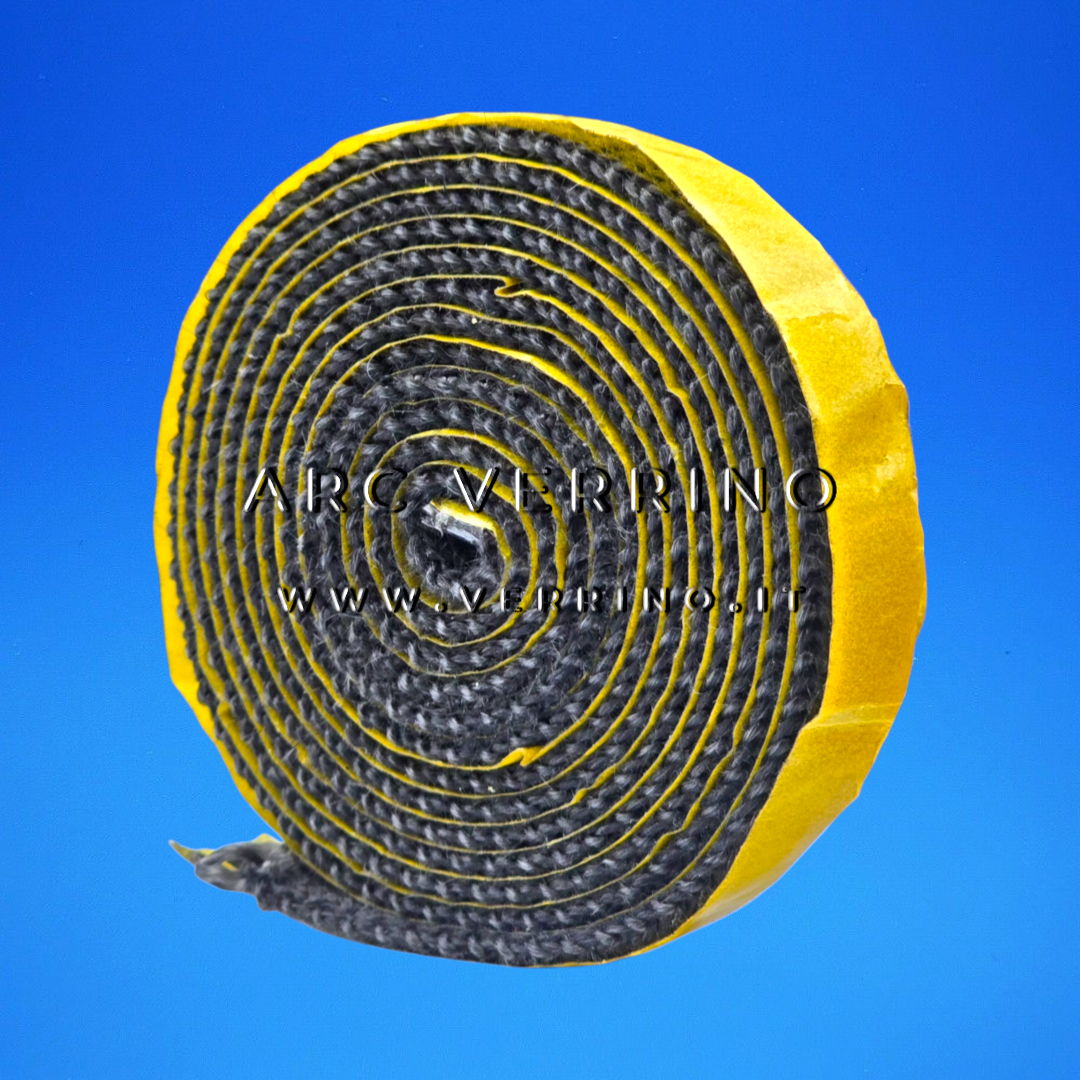 Guarnizione piatta 20x3 mm originale Ravelli 1800-00-052 in fibra di vetro Tricotex - Confezione 2,5 metri | per vetro stufa a pellet - ARC VERRINO RICAMBI PELLET ROMA
