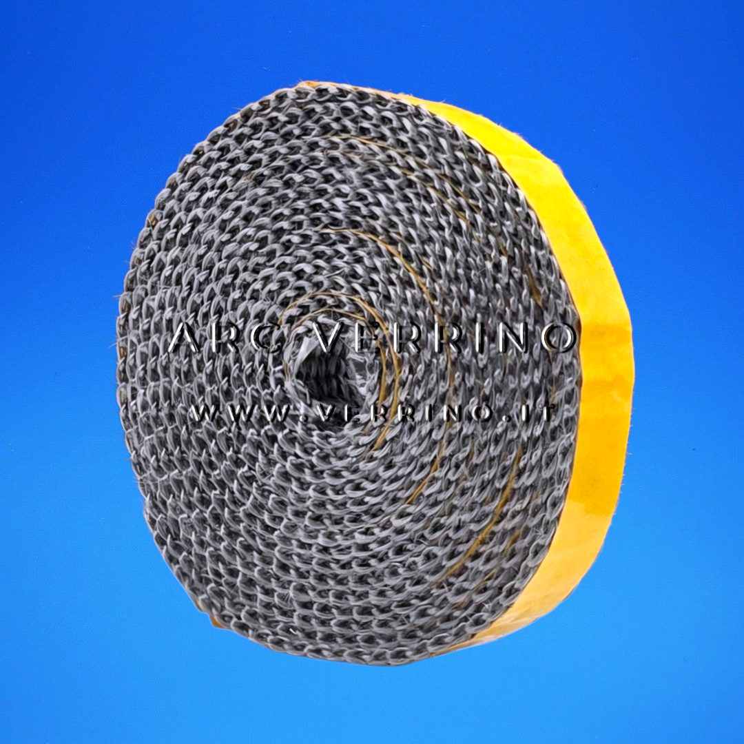 Guarnizione piatta originale 15x2 mm Ravelli 5300-00-041 in fibra di vetro Tricotex  - ARC VERRINO RICAMBISTI CALORE E PELLET - Confezione 2,5 metri | per vetro stufa a pellet 