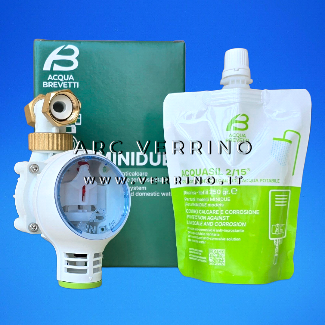Pompa dosatrice Acqua Brevetti MINIDUE PM105 (ex MINIDUE PM005S) con ricarica da 250 gr. | per il dosaggio di ACQUASIL 2/15 - ARC VERRINO ROMA E GROTTAFERRATA