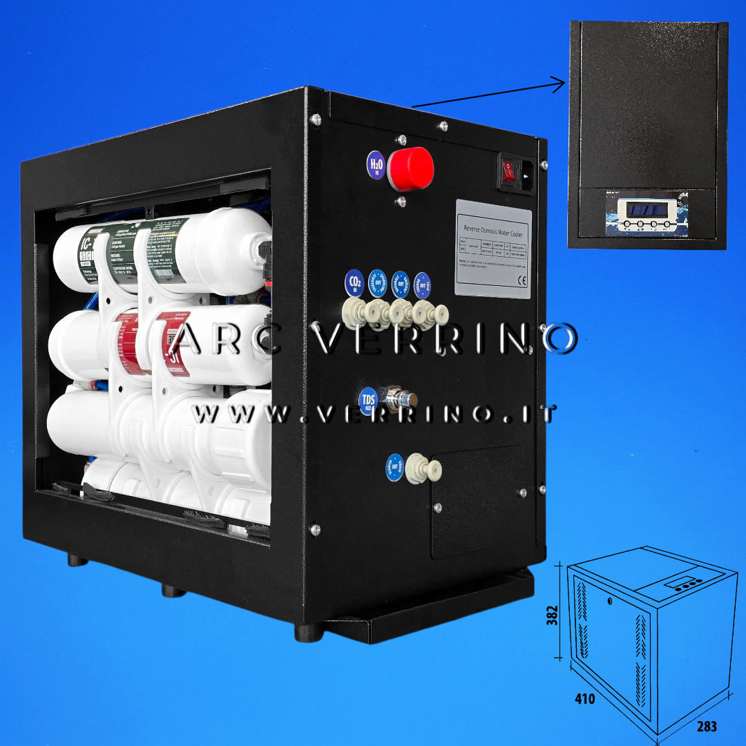 Refrigeratore osmosi inversa diretta Sodabar a 3 vie - erogazione acqua liscia temperatura ambiente + acqua liscia e gasata fredda | Residenziale - ARC VERRINO ROMA E GROTTAFERRATA