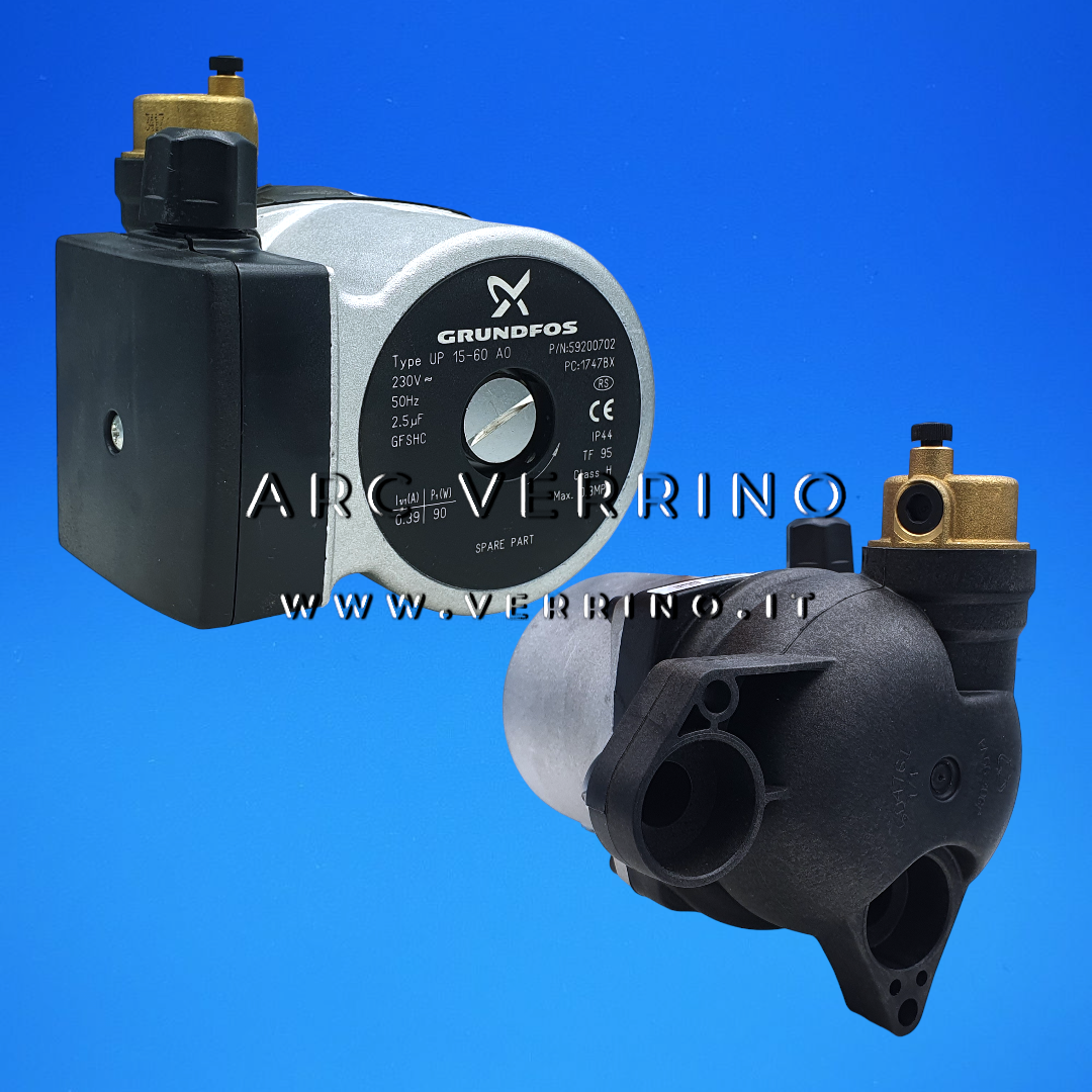 Ricambio originale Circolatore Grundfos UP 15-60 AO con disaeratore (valvola jolly) - 59200702 | Baxi JJJ005655620 - ARC VERRINO RICAMBI ORIGINALI ROMA E GROTTAFERRATA PER ACQUA