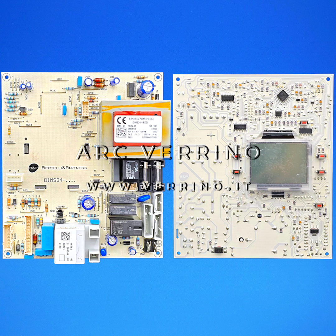 Ricambio originale Ferroli 39822870 Kit centralina elettronica | Bertelli DIMS34 FE01 - DBM08 - Scheda di controllo Ferroli  con display - TERMOIDRAULICA ARC VERRINO ROMA RICAMBI ORIGINALI PER CALDAIE LAZIO