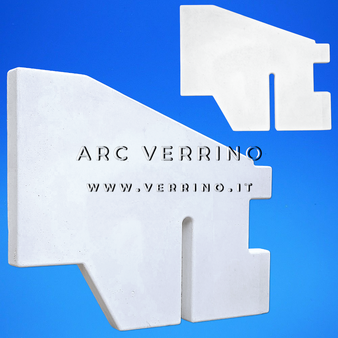 Ricambio originale MCZ 41150901100 -  pannello refrattario in Alutec  per camera di combustione di stufe a legna - ARC VERRINO RICAMBI ORIGINALI PER STUFA A LEGNA ROMA E GROTTAFERRATA