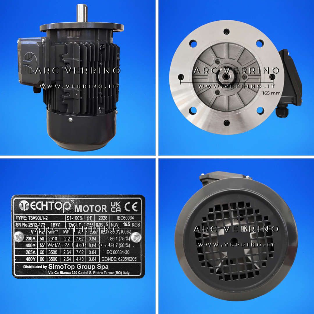
                  
                    Ricambio originale Motore SimoTop T3A90L1-2 IE3 Trifase - 50 Hz | EchTop Motor 2512-173 - compatibile con motore Simel - ARC VERRINO ROMA
                  
                
