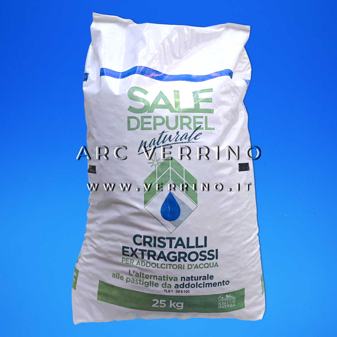 Sale DEPUREL NATURALE in cristalli per addolcitore | Sacco 25 Kg