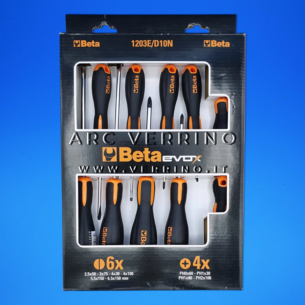 Serie giraviti Beta Evox 1203E/D10N | 10 Pezzi Croce/Taglio