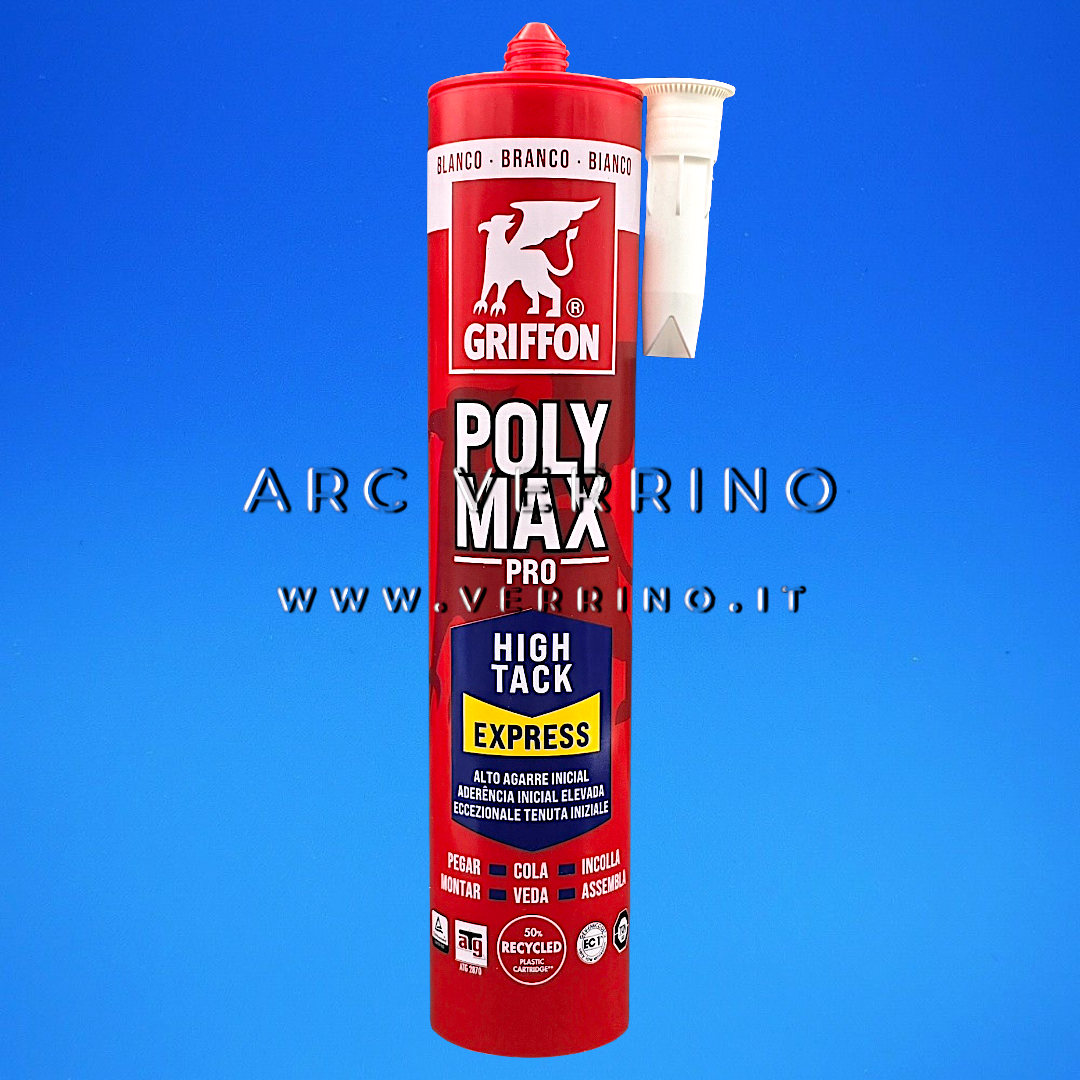Sigillante originale Griffon POLY MAX PRO HIGH TACK EXPRESS BIANCO - 425 gr | Incolla - assembla - ARC VERRINO ROMA E GROTTAFERRATA