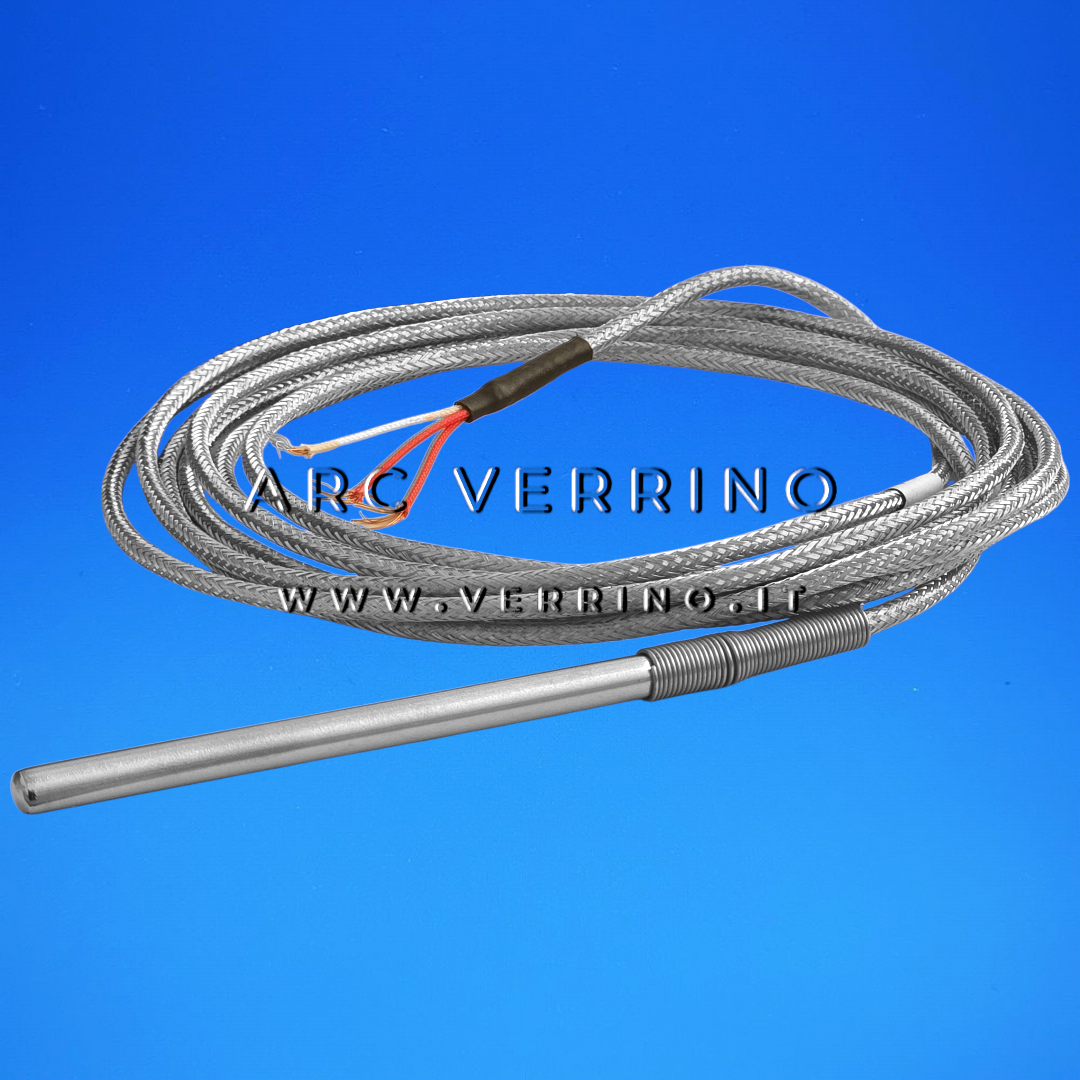 Sonda di temperatura PT100 Eliwell SN200009 | rICAMBIO ORIGINALE Termocoppia cavo vetrotex 3 m – Terminale 6×100 mm - arc verrino roma e grottaferrata
