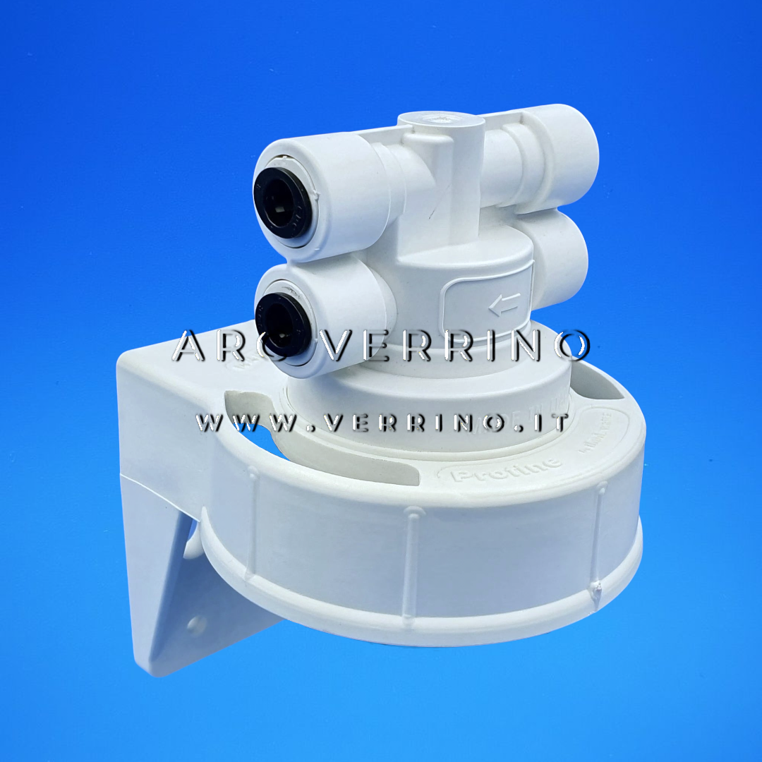 Testata Profine P - Parallelo con attacchi 8 mm | per cartuccia Profine BLUE GOLD RED per acqua potabile - ARC VERRINO