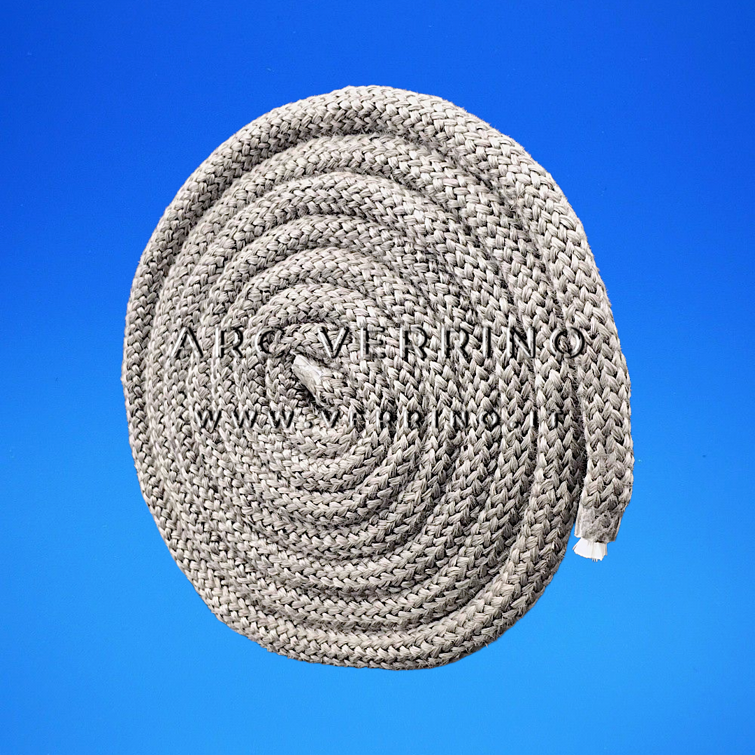 Treccia con anima 12 mm originale Ravelli 1800-00-054 in fibra di vetro Tricotex | Ricambio guarnizione per sportello stufa a pellet - ARC VERRINO RICAMBI ORIGINALI PER STUE A PELLET