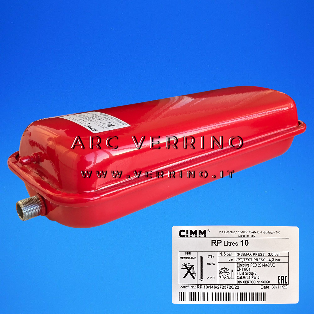 Vaso di espansione - CIMM RP - 10 Litri | MCZ 41501201900