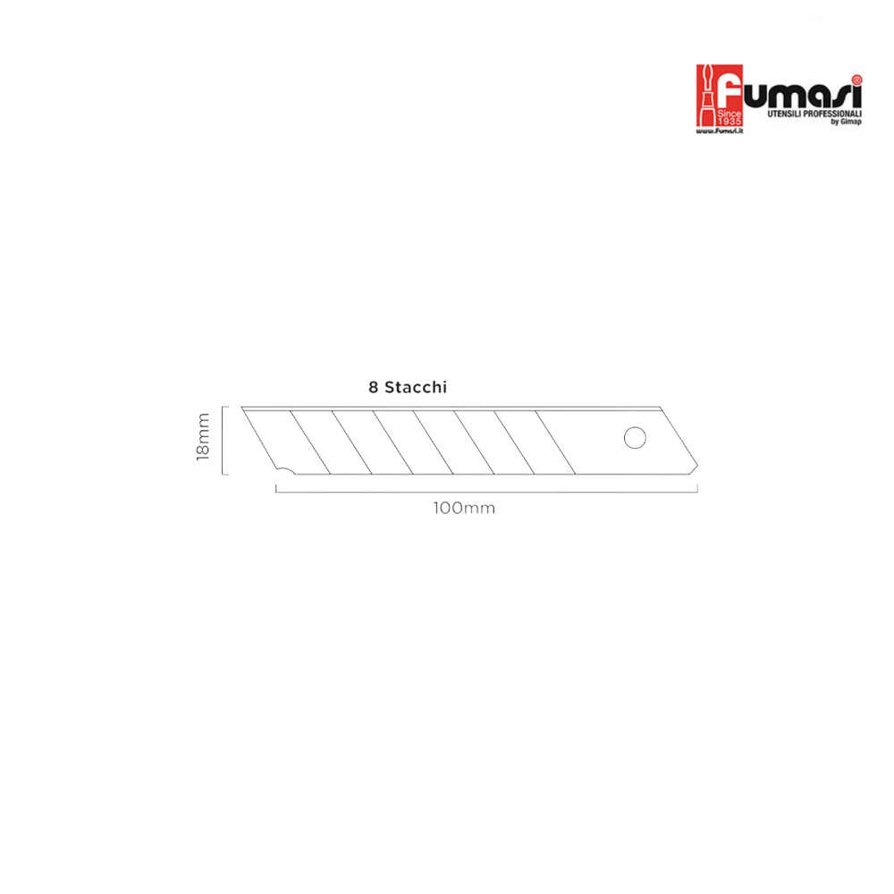 Taglierino - Cutter Professionale con 2 lame di scorta | Fumasi 232101