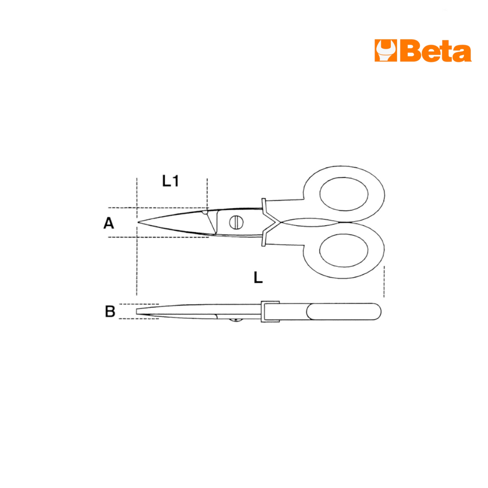 Forbici per elettricisti tagliafilo con microdentatura - 1128 BMX | Beta 011280051
