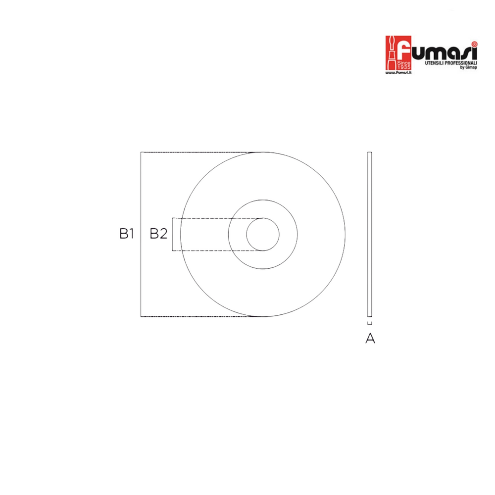 Mola da taglio rinforzata - Disco per ferro acciaio e inox - 230x2x22 mm | Fumasi 562141