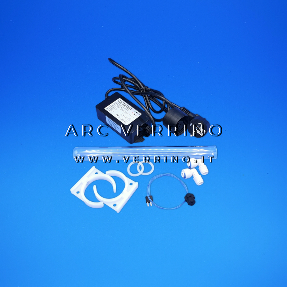 Sistema UV-C - Sterilizzatore acqua a raggi Ultravioletti in Acciaio Inox 304 e Lampada UV Philips G11 W T5 | UltraRays 1/4 F