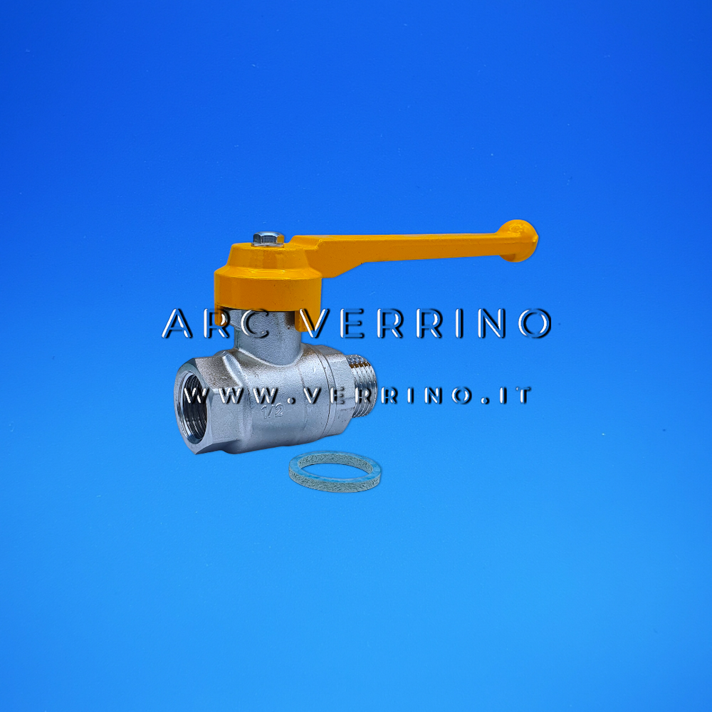 Rubinetto di intercettazione per valvola sfogo aria - con manopola a leva e guarnizione - 1/2 M x 1/2 F | Caleffi Solar 250400
