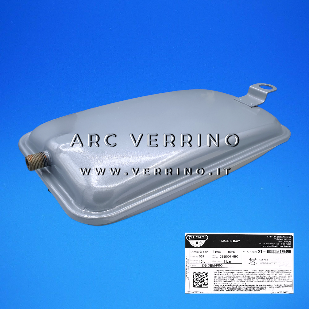 Vaso di espansione rettangolare - Zilmet 539 13S - 10 Litri - 1/2" M | Beretta R10029279