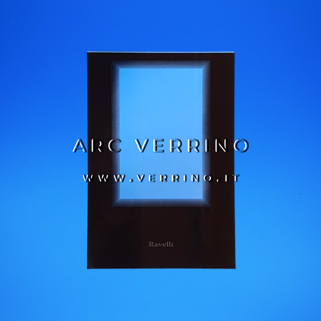 Vetro ceramico serigrafato Ravelli 070-77-003N | 400 x 275 mm - per stufa a pellet - ARC VERRINO